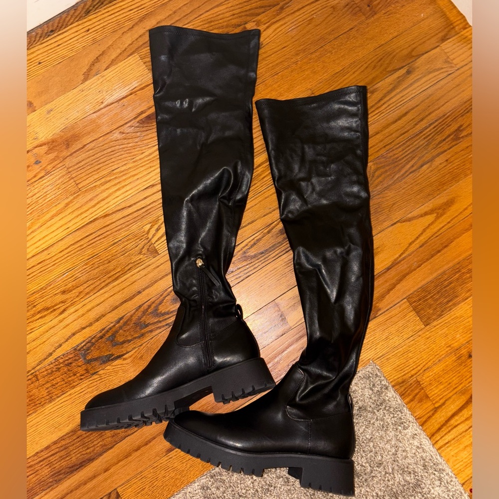 Zara Stretch Over-the-Knee Boots - Picture 2 of 5